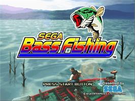 Title screen of Sega Bass Fishing on the Sega Dreamcast.