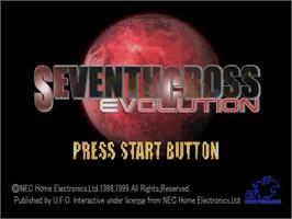 Title screen of Seventh Cross Evolution on the Sega Dreamcast.