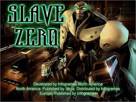 Title screen of Slave Zero on the Sega Dreamcast.