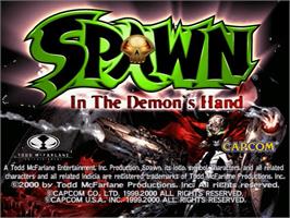 Title screen of Spawn: In the Demon's Hand on the Sega Dreamcast.