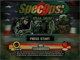 Title screen of Spec Ops II: Omega Squad on the Sega Dreamcast.