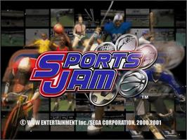 Title screen of Sports Jam on the Sega Dreamcast.