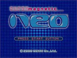 Title screen of Super Magnetic Neo on the Sega Dreamcast.