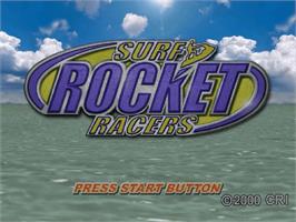 Title screen of Surf Rocket Racers on the Sega Dreamcast.