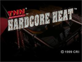 Title screen of TNN Motorsports Hardcore Heat on the Sega Dreamcast.