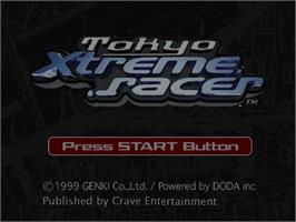 Title screen of Tokyo Xtreme Racer on the Sega Dreamcast.