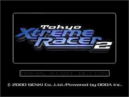 Title screen of Tokyo Xtreme Racer 2 on the Sega Dreamcast.