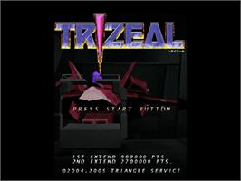 Title screen of Trizeal on the Sega Dreamcast.