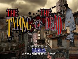 Title screen of Typing of the Dead, The on the Sega Dreamcast.