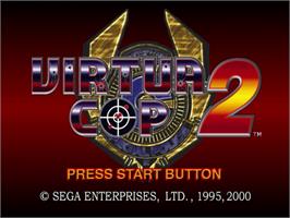 Title screen of Virtua Cop 2 on the Sega Dreamcast.