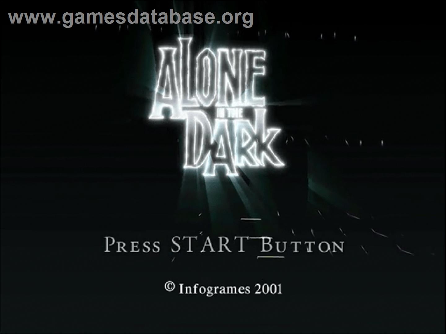 Alone in the Dark: The New Nightmare - Sega Dreamcast - Artwork - Title Screen