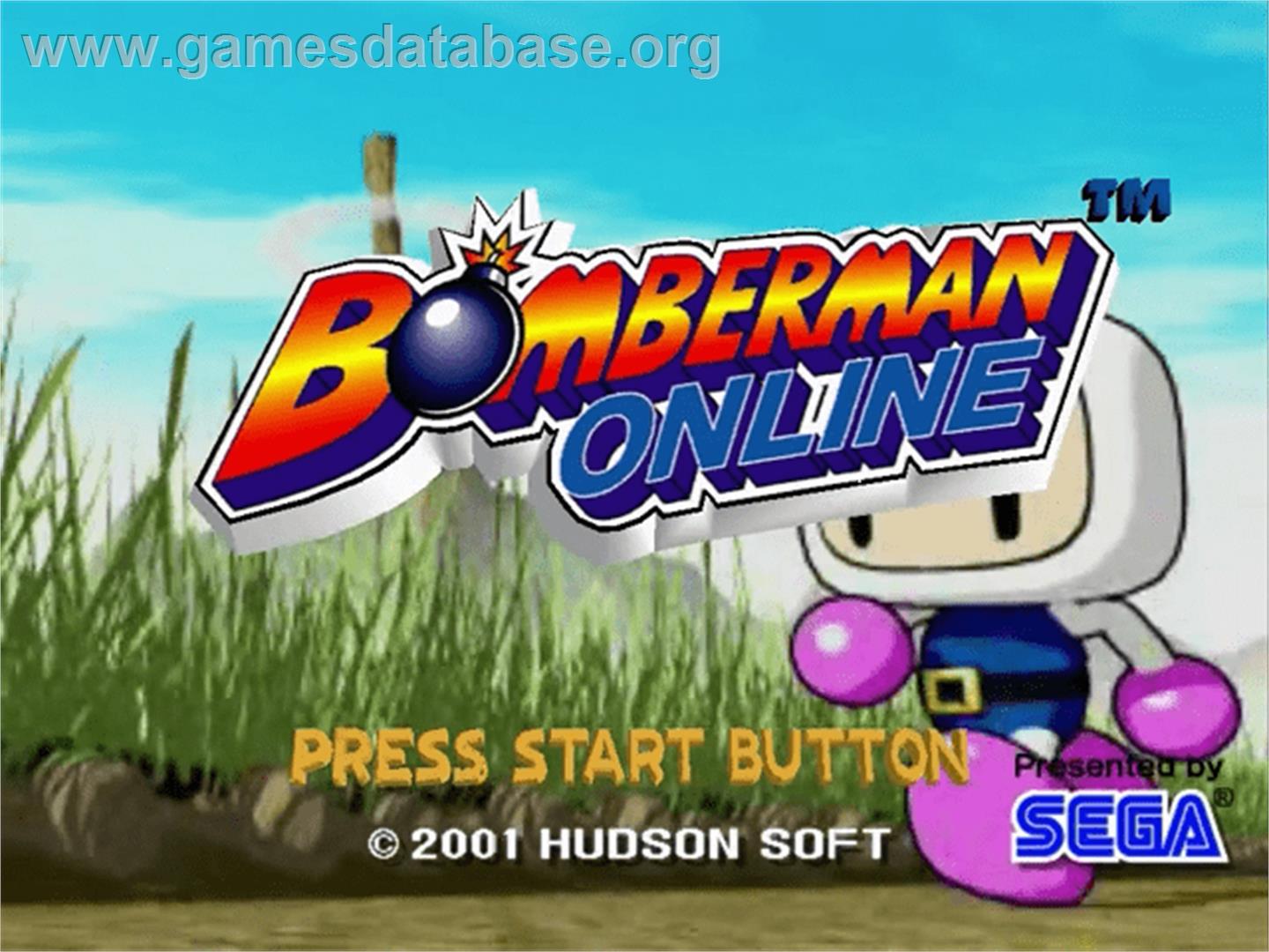 Bomberman Online - Sega Dreamcast - Artwork - Title Screen