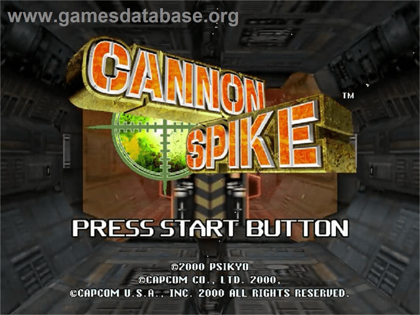 Cannon Spike - Sega Dreamcast - Artwork - Title Screen