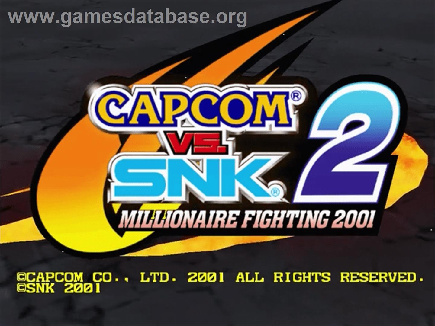 Capcom vs. SNK 2: Mark of the Millennium - Sega Dreamcast - Artwork - Title Screen