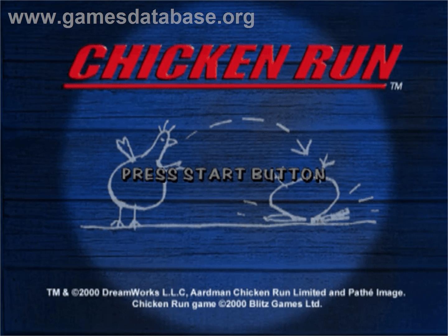 Chicken Run - Sega Dreamcast - Artwork - Title Screen
