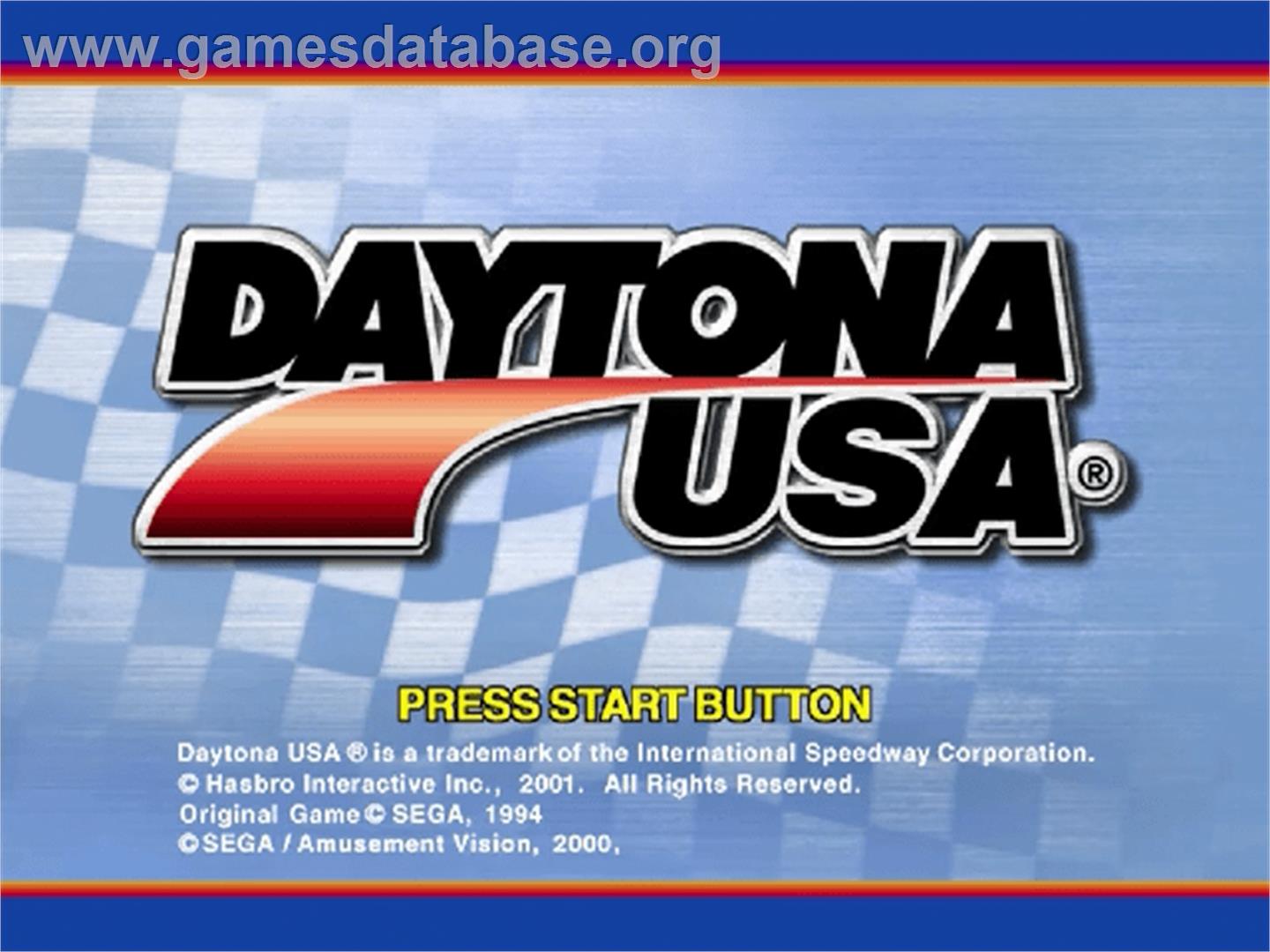 Daytona USA - Sega Dreamcast - Artwork - Title Screen