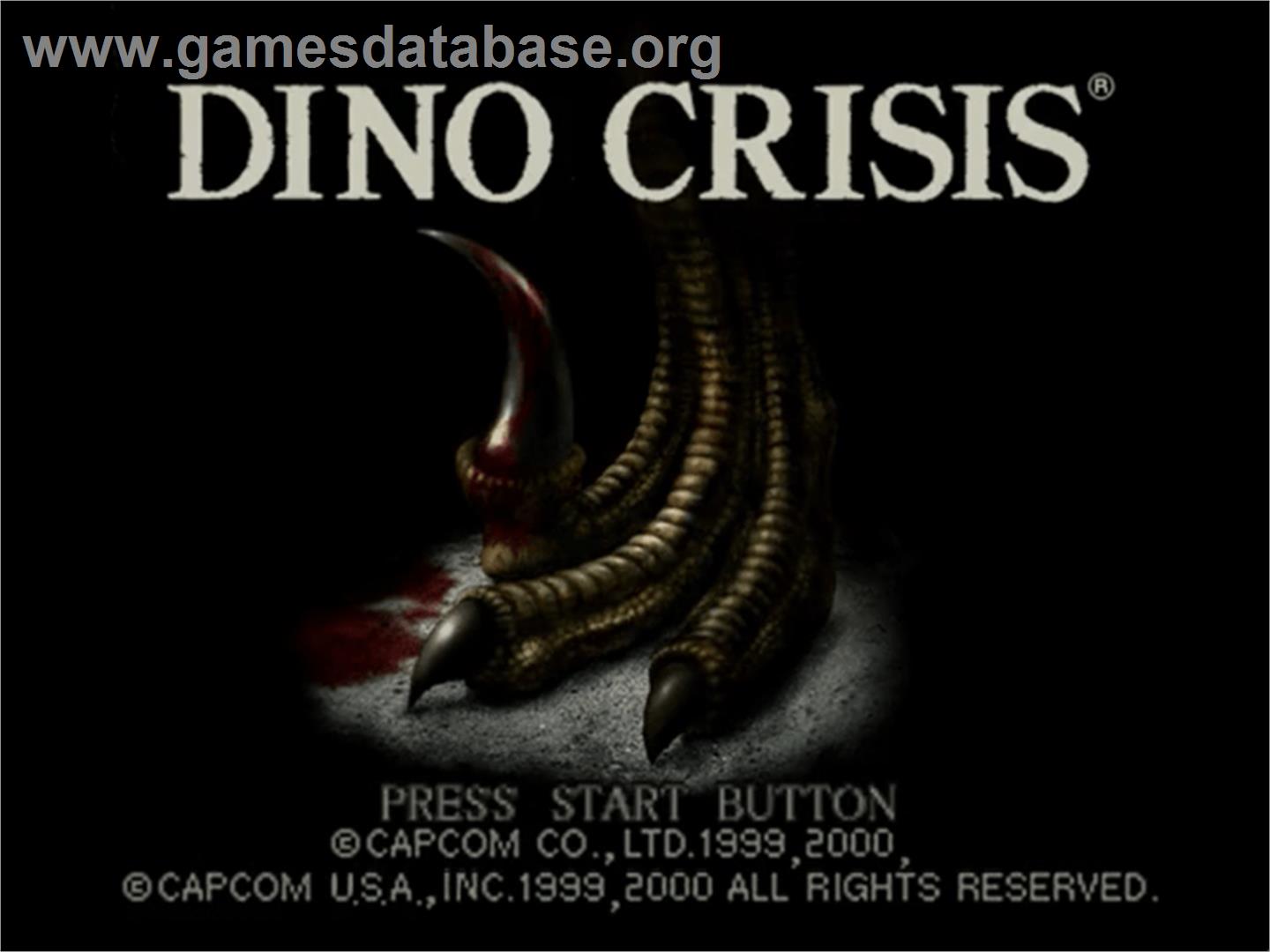 Dino Crisis - Sega Dreamcast - Artwork - Title Screen