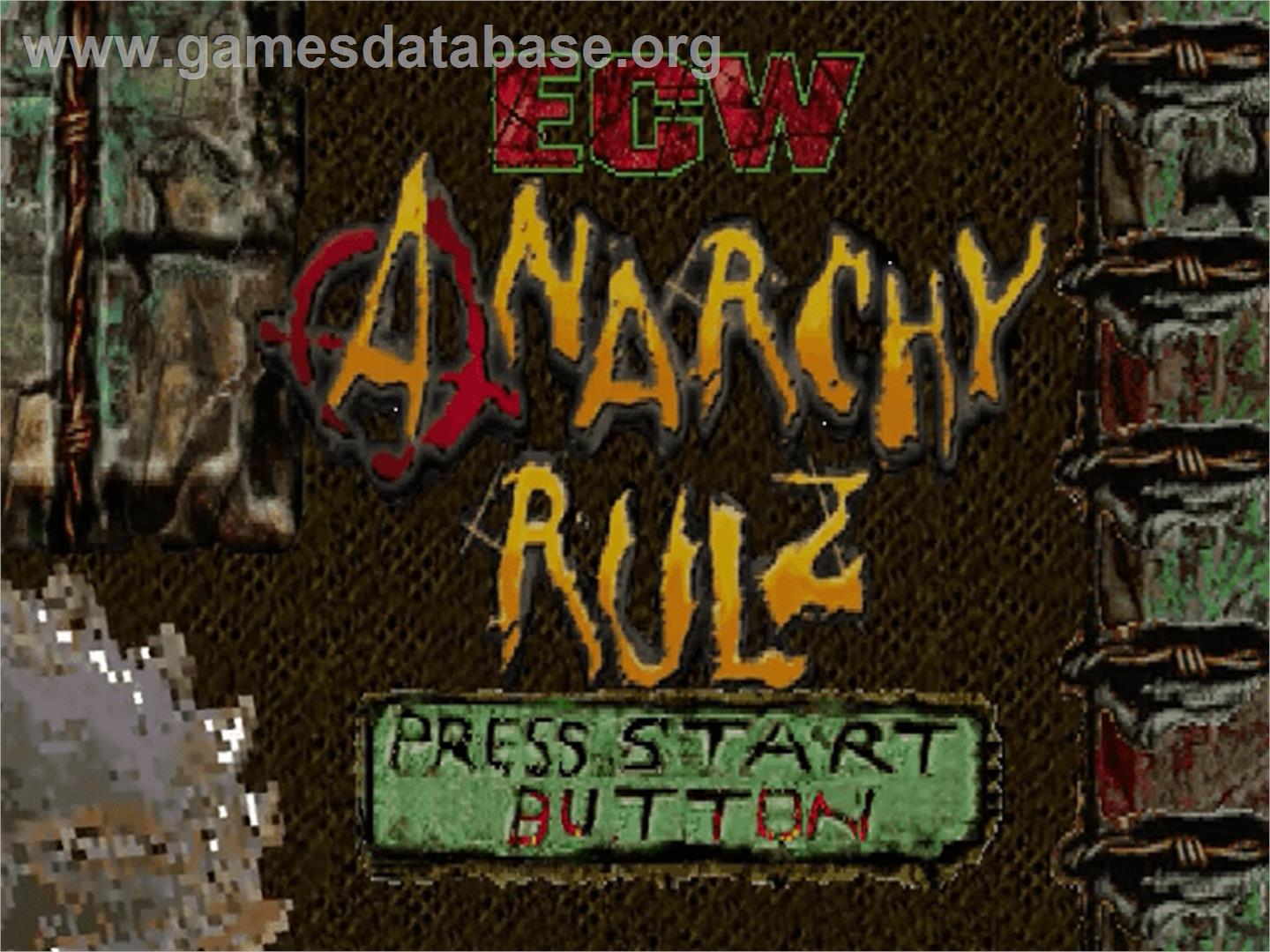 ECW Anarchy Rulz - Sega Dreamcast - Artwork - Title Screen