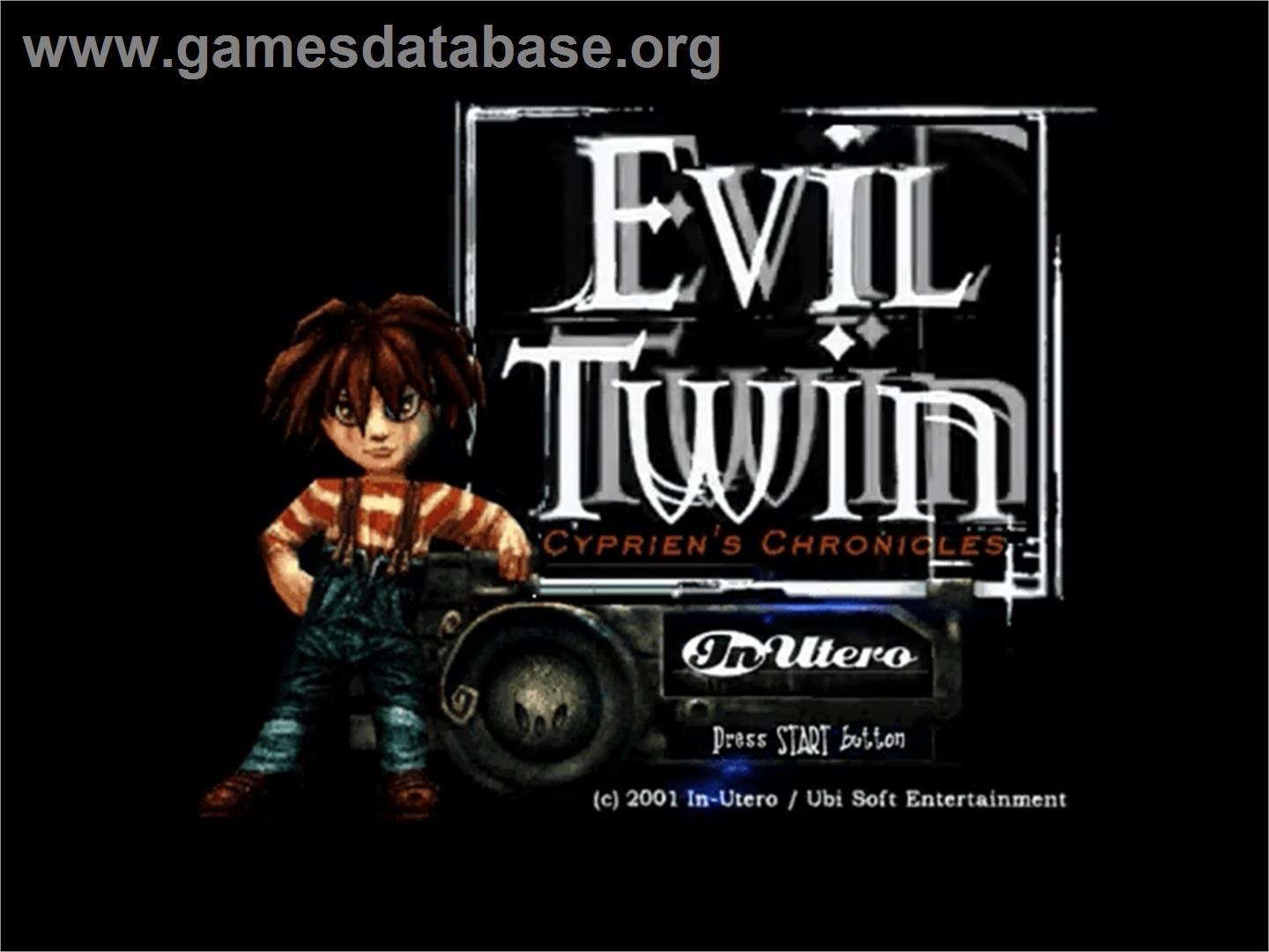 Evil Twin: Cyprien's Chronicles - Sega Dreamcast - Artwork - Title Screen