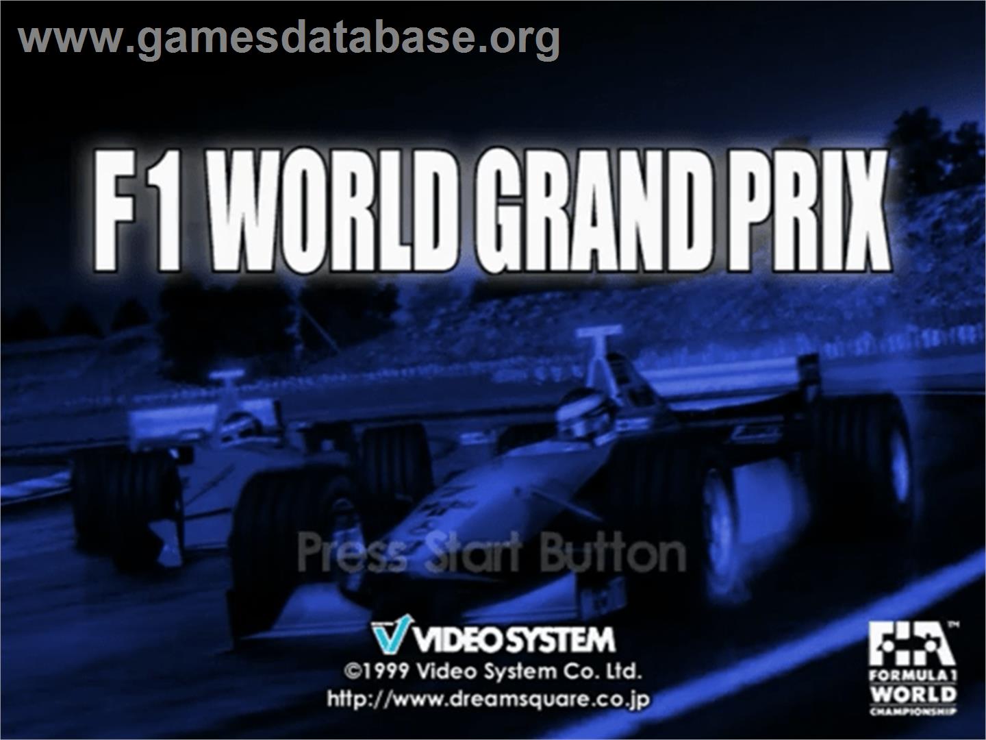 F1 World Grand Prix - Sega Dreamcast - Artwork - Title Screen