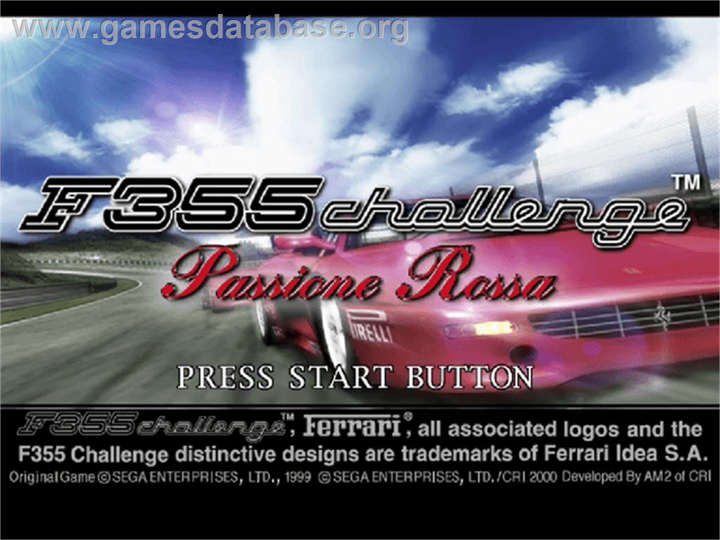 F355 Challenge - Sega Dreamcast - Artwork - Title Screen