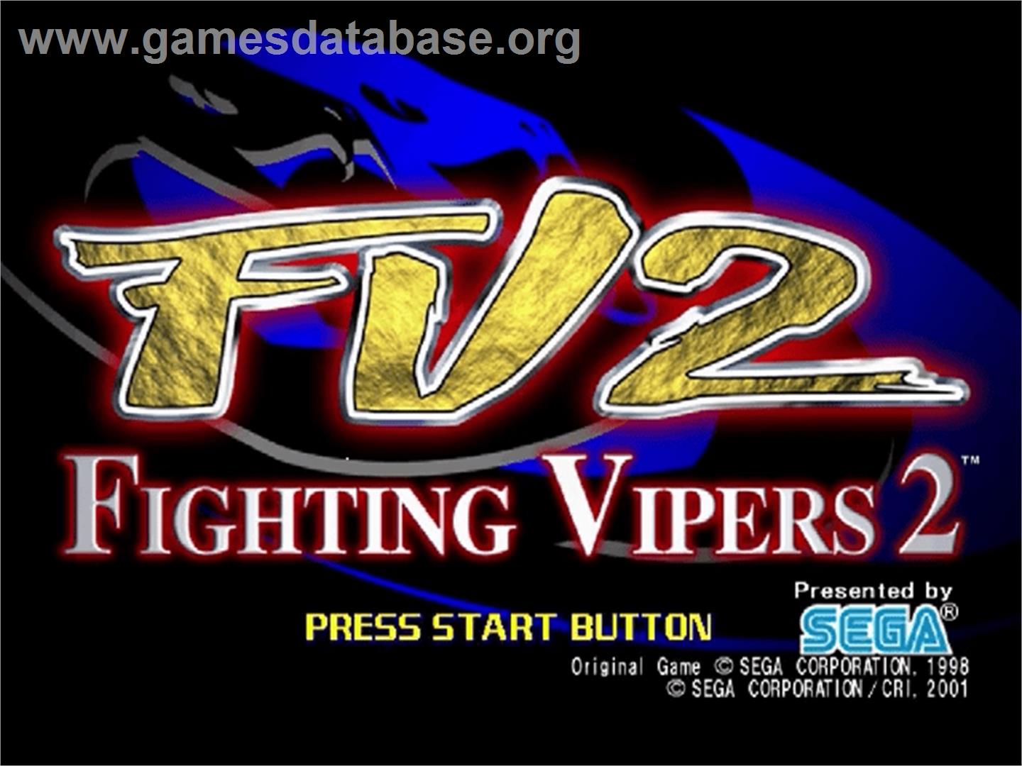 Fighting Vipers 2 - Sega Dreamcast - Artwork - Title Screen