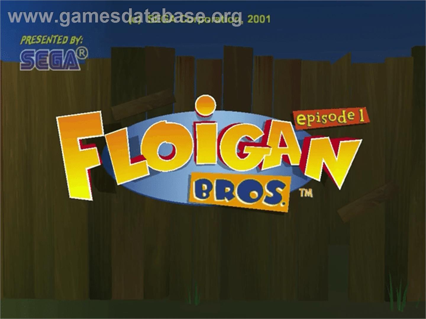 Floigan Brothers: Episode 1 - Sega Dreamcast - Artwork - Title Screen