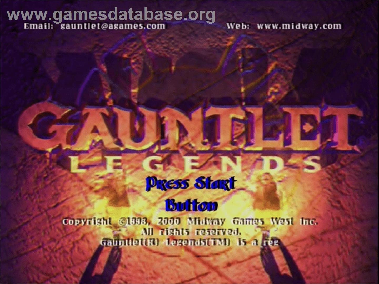 Gauntlet Legends - Sega Dreamcast - Artwork - Title Screen