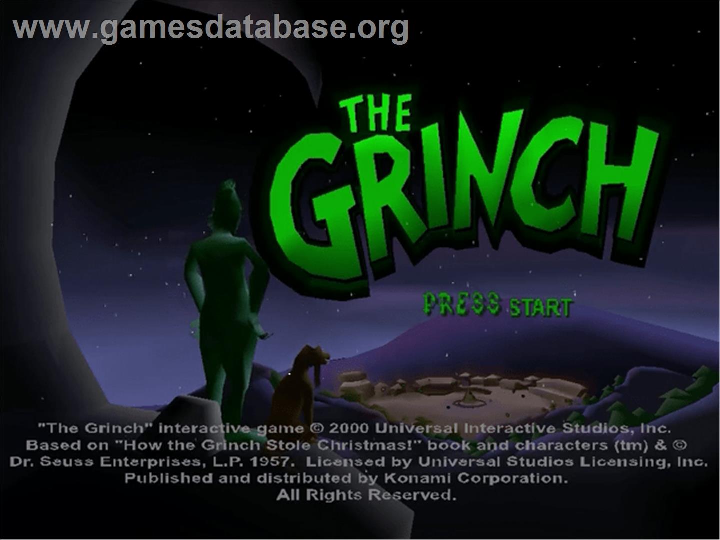 Grinch - Sega Dreamcast - Artwork - Title Screen