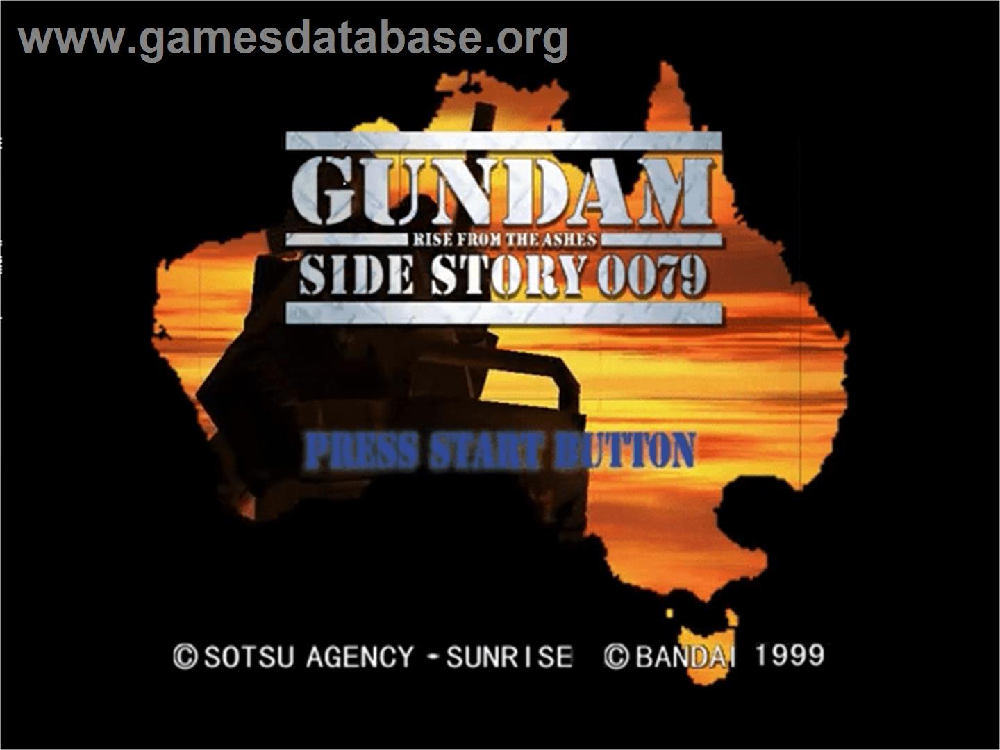 Gundam Side Story 0079: Rise From the Ashes - Sega Dreamcast - Artwork - Title Screen