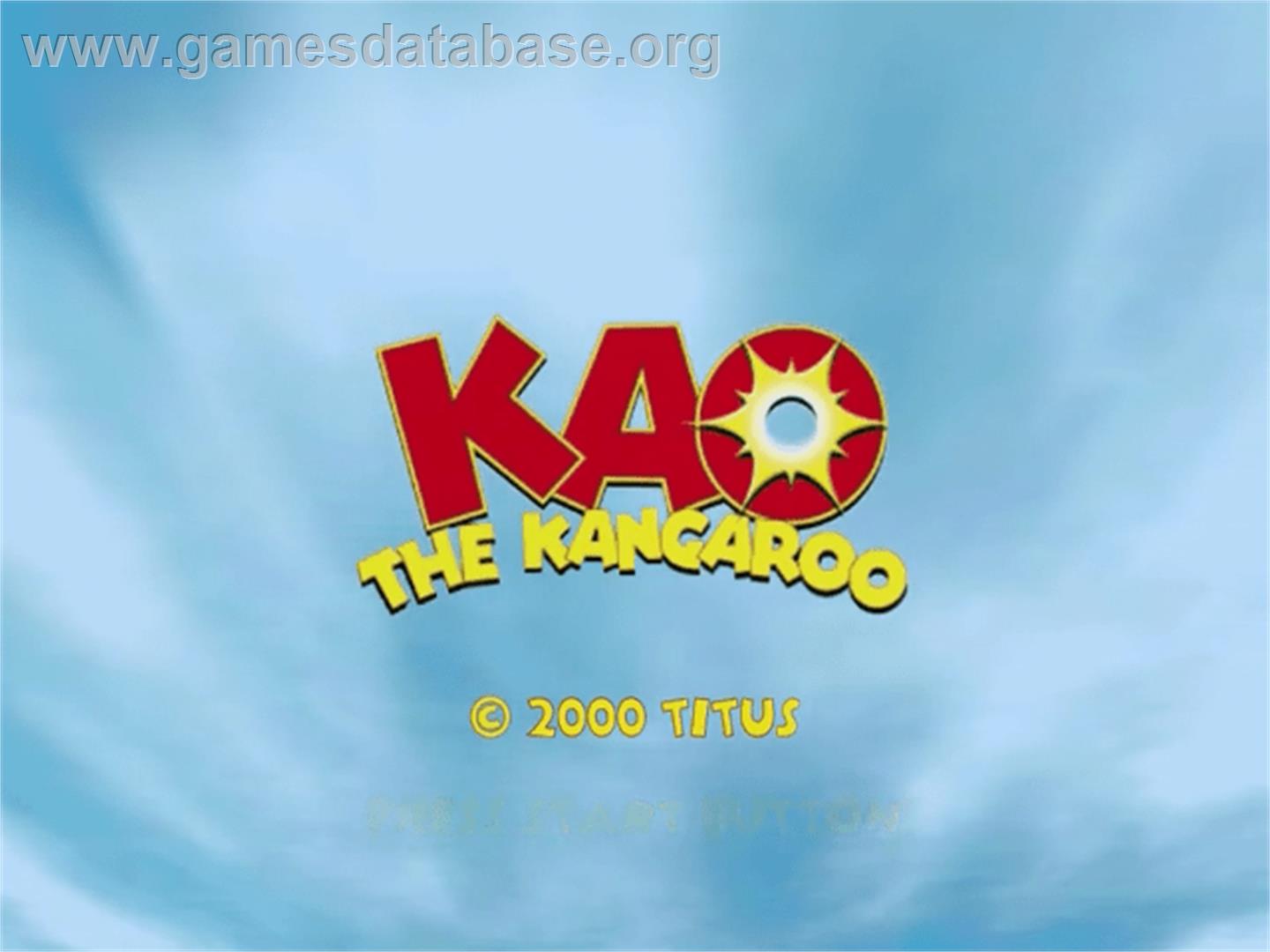 Kao the Kangaroo - Sega Dreamcast - Artwork - Title Screen