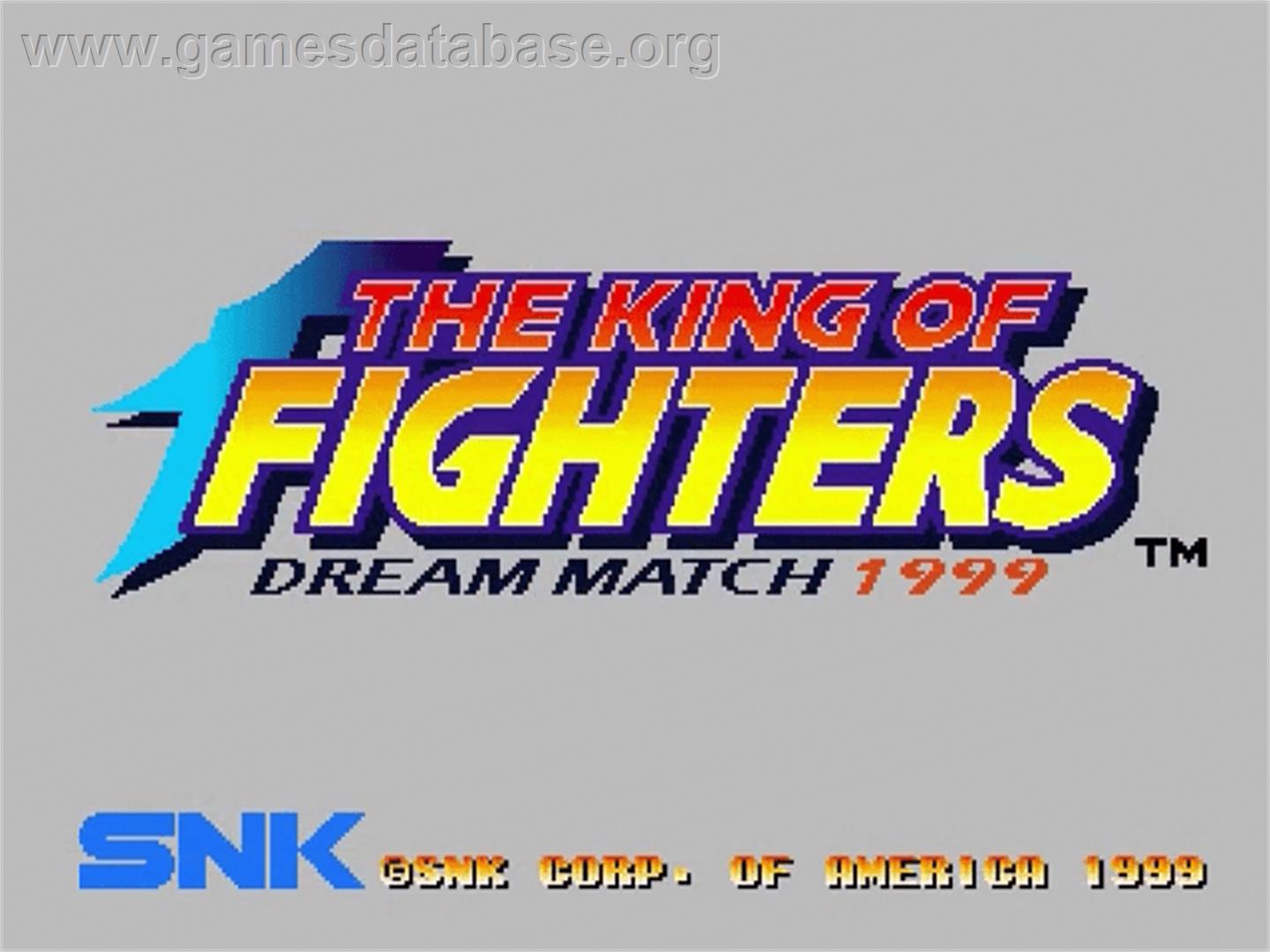 King of Fighters: Dream Match 1999 - Sega Dreamcast - Artwork - Title Screen