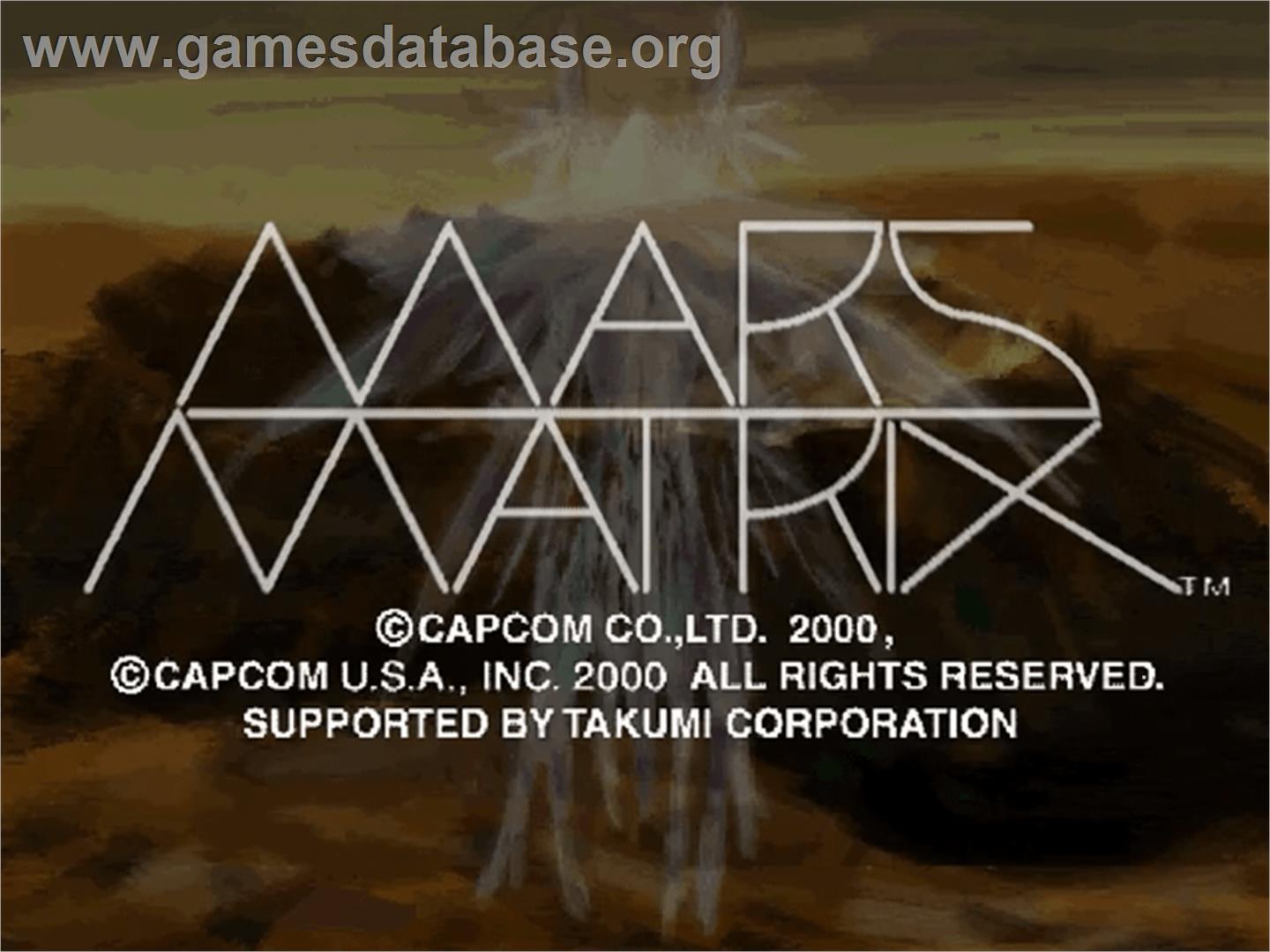 Mars Matrix - Sega Dreamcast - Artwork - Title Screen