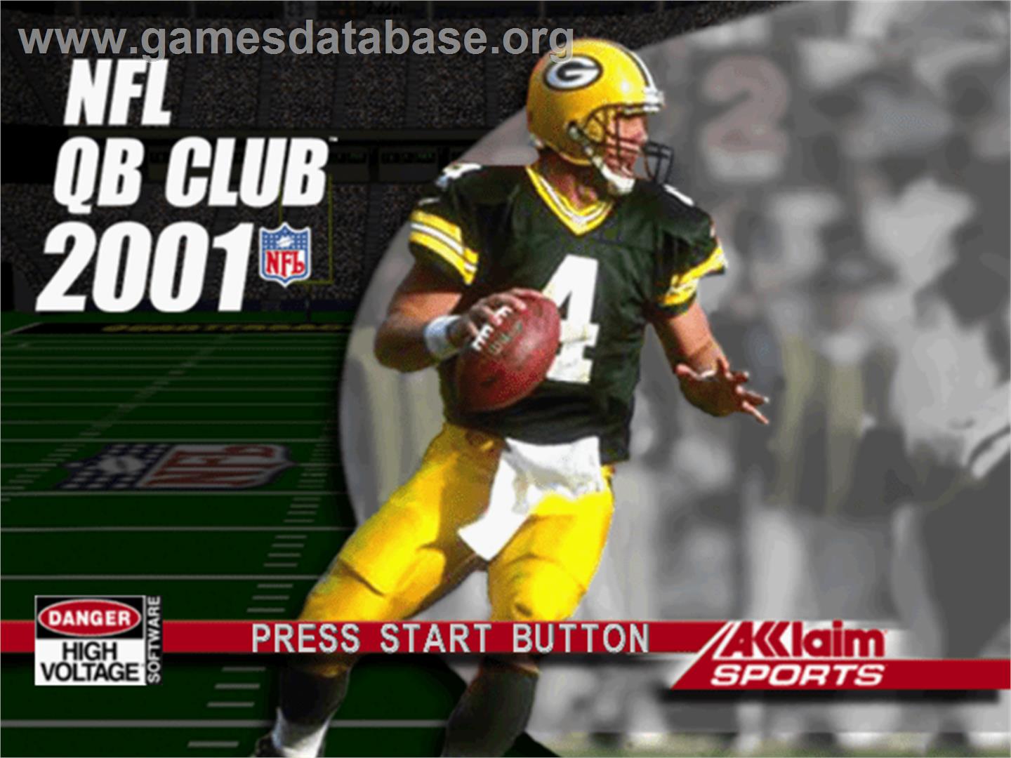 NFL Quarterback Club 2001 - Sega Dreamcast - Artwork - Title Screen