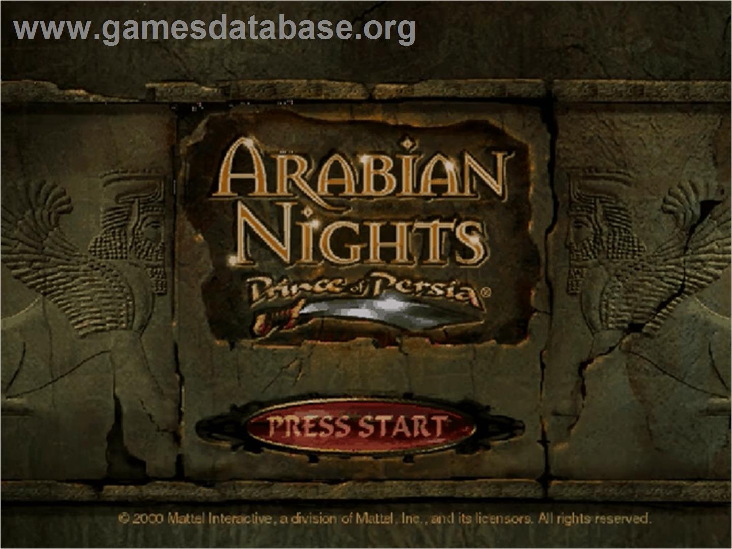 Prince of Persia: Arabian Nights - Sega Dreamcast - Artwork - Title Screen
