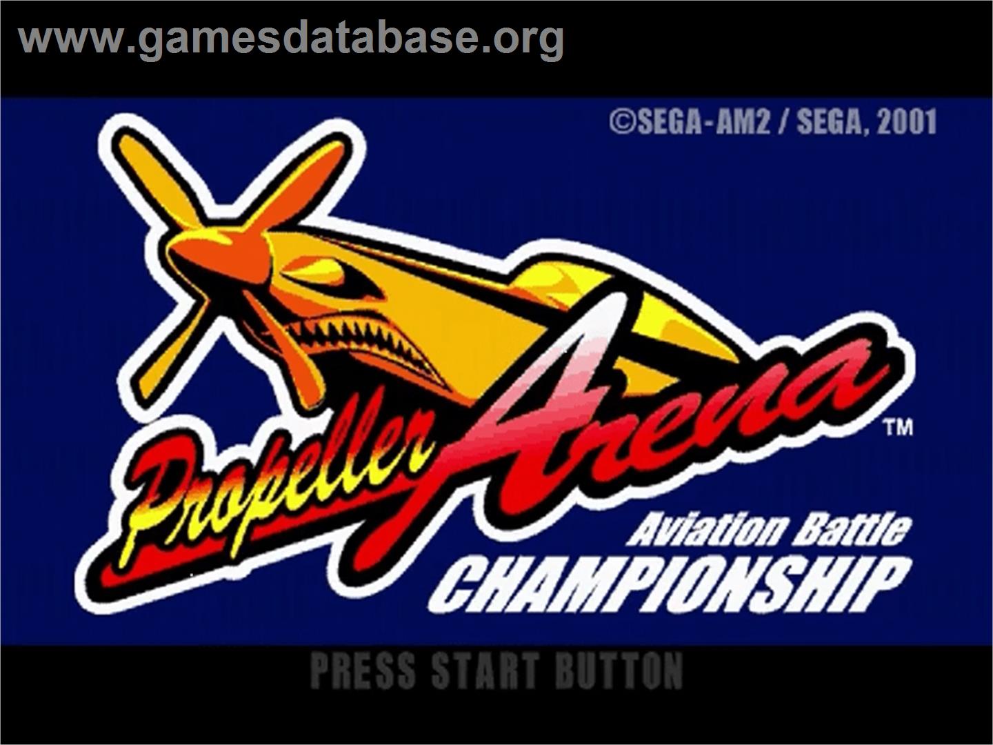 Propeller Arena - Aviation Battle Championship - Sega Dreamcast - Artwork - Title Screen