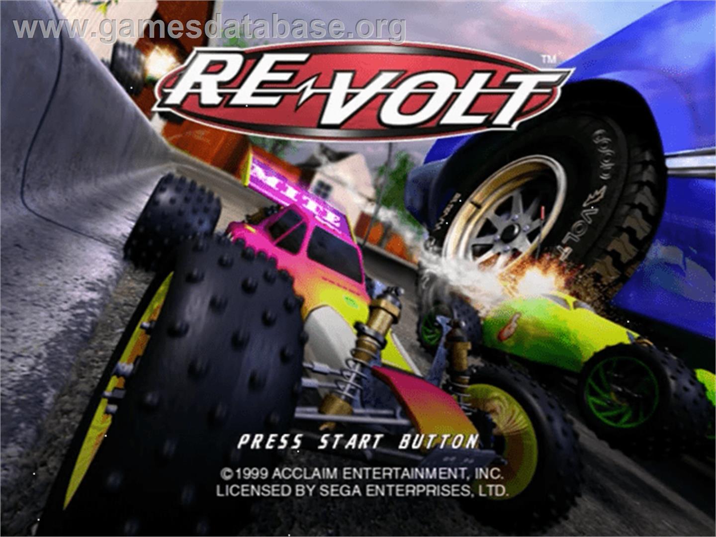 Re-Volt - Sega Dreamcast - Artwork - Title Screen
