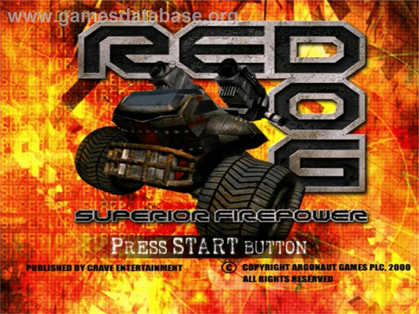 Red Dog: Superior Firepower - Sega Dreamcast - Artwork - Title Screen