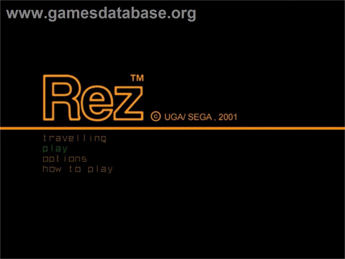 Rez - Sega Dreamcast - Artwork - Title Screen