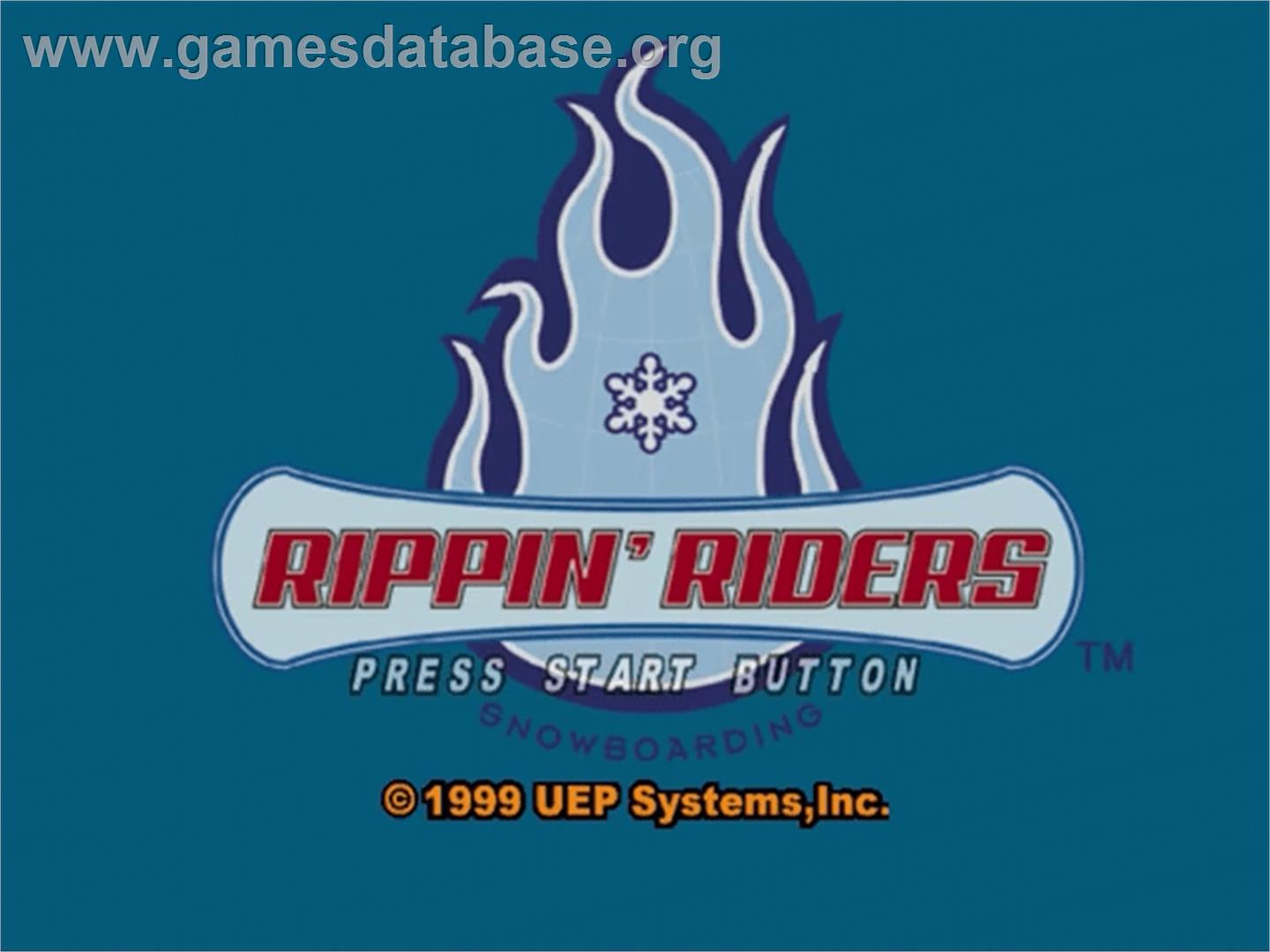 Rippin' Riders Snowboarding - Sega Dreamcast - Artwork - Title Screen