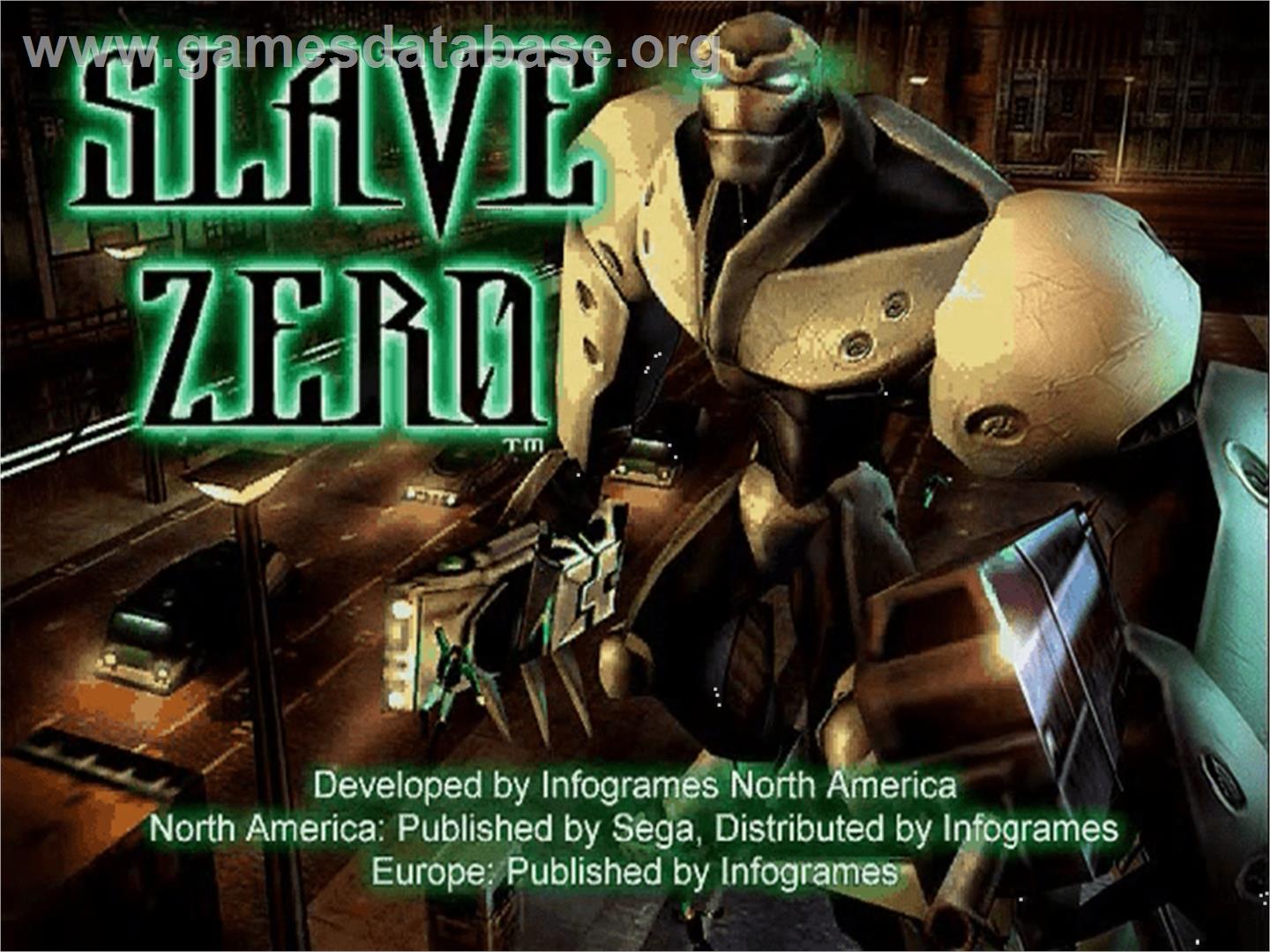 Slave Zero - Sega Dreamcast - Artwork - Title Screen