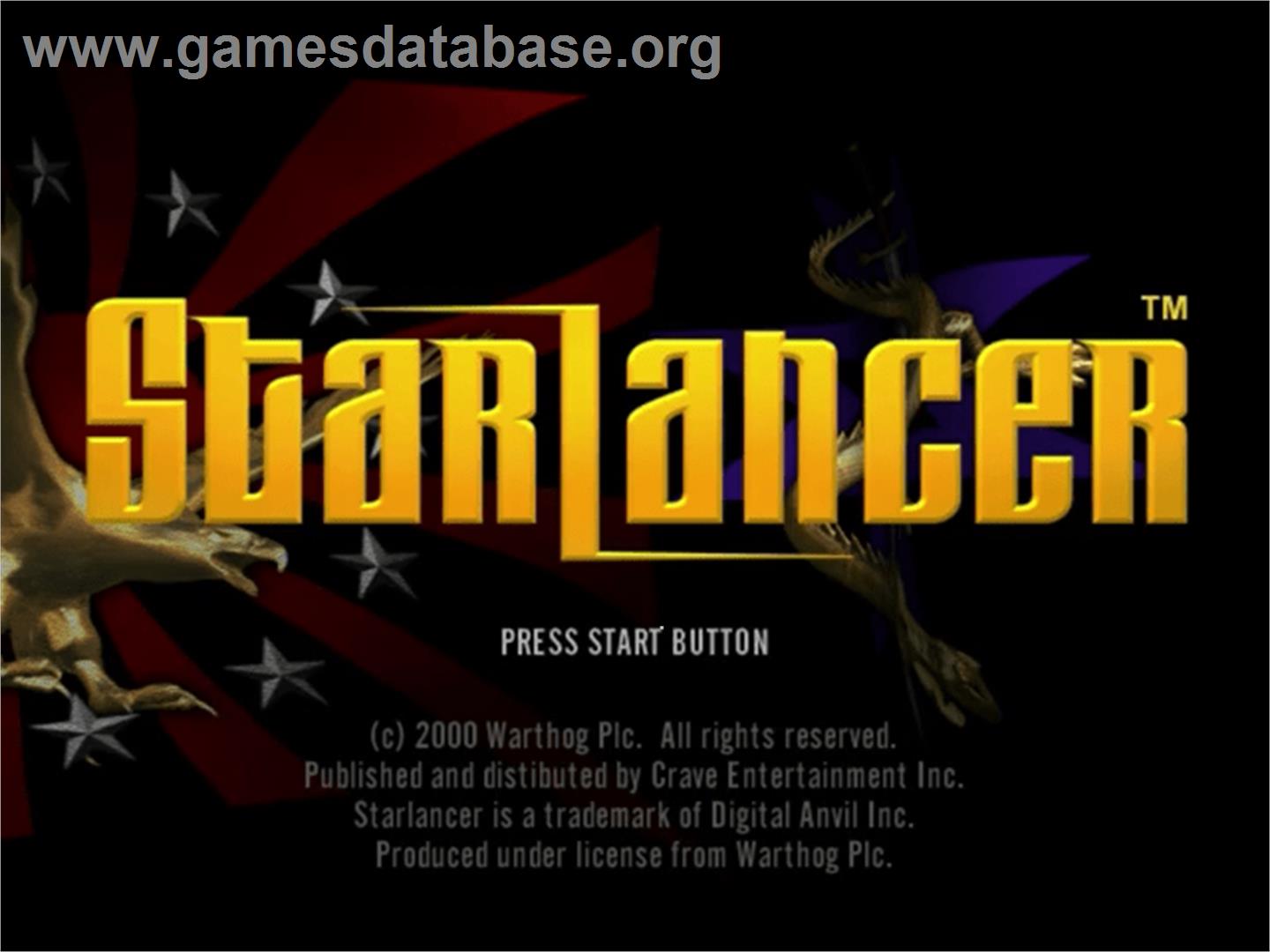 StarLancer - Sega Dreamcast - Artwork - Title Screen
