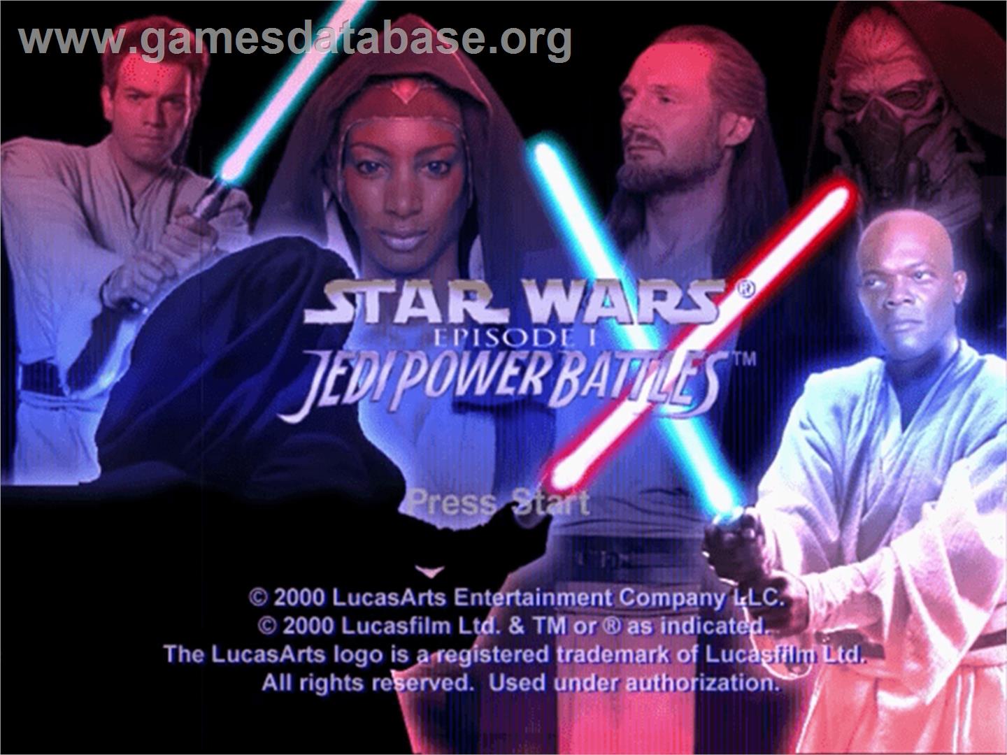 Star Wars: Episode I - Jedi Power Battles - Sega Dreamcast - Artwork - Title Screen