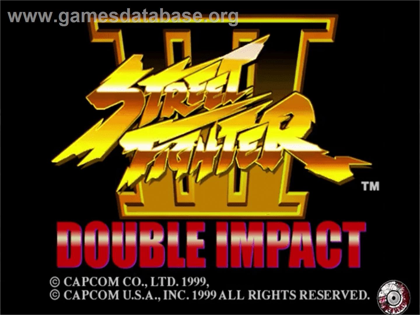 Street Fighter III: Double Impact - Sega Dreamcast - Artwork - Title Screen