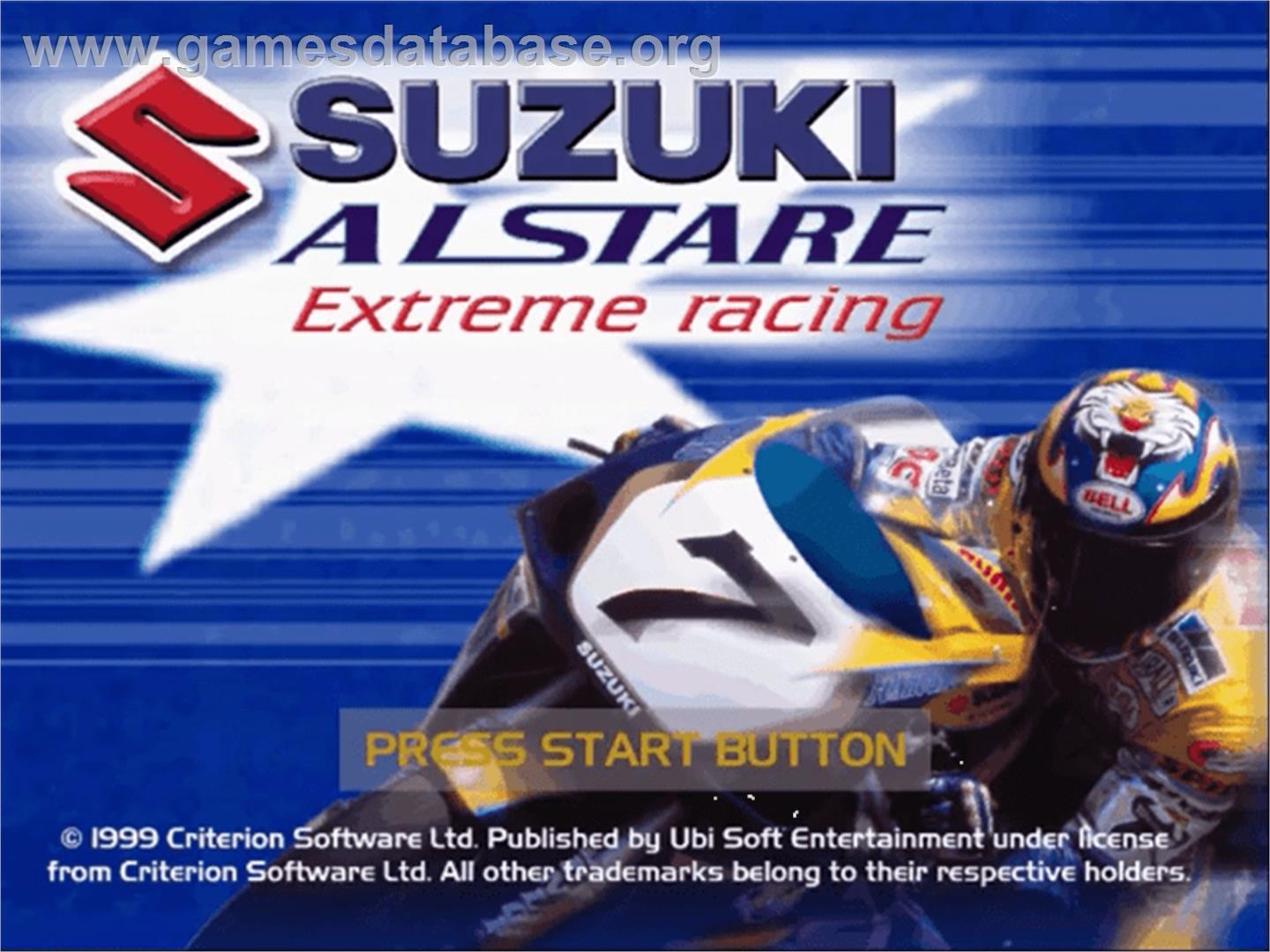 Suzuki ALSTARE Extreme Racing - Sega Dreamcast - Artwork - Title Screen