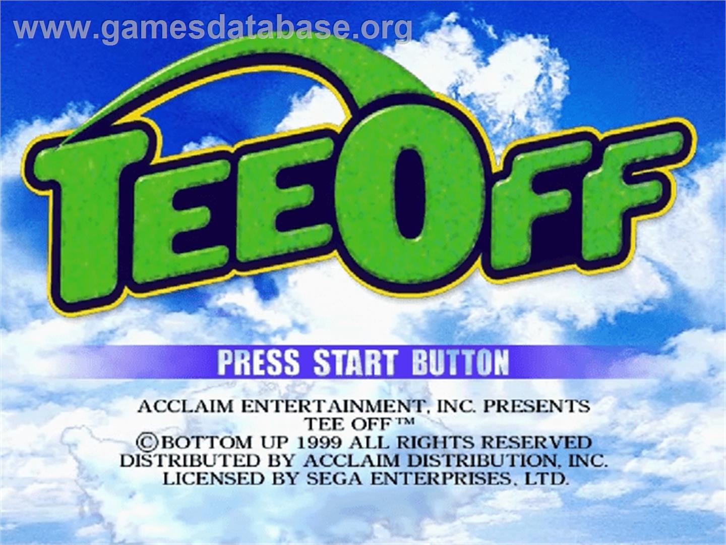 Tee Off - Sega Dreamcast - Artwork - Title Screen