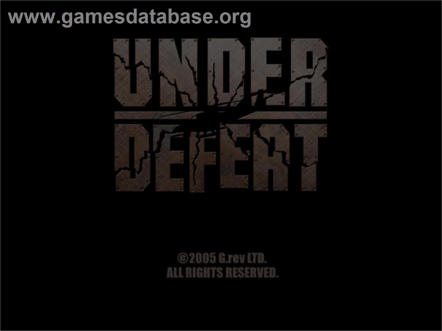 Under Defeat - Sega Dreamcast - Artwork - Title Screen