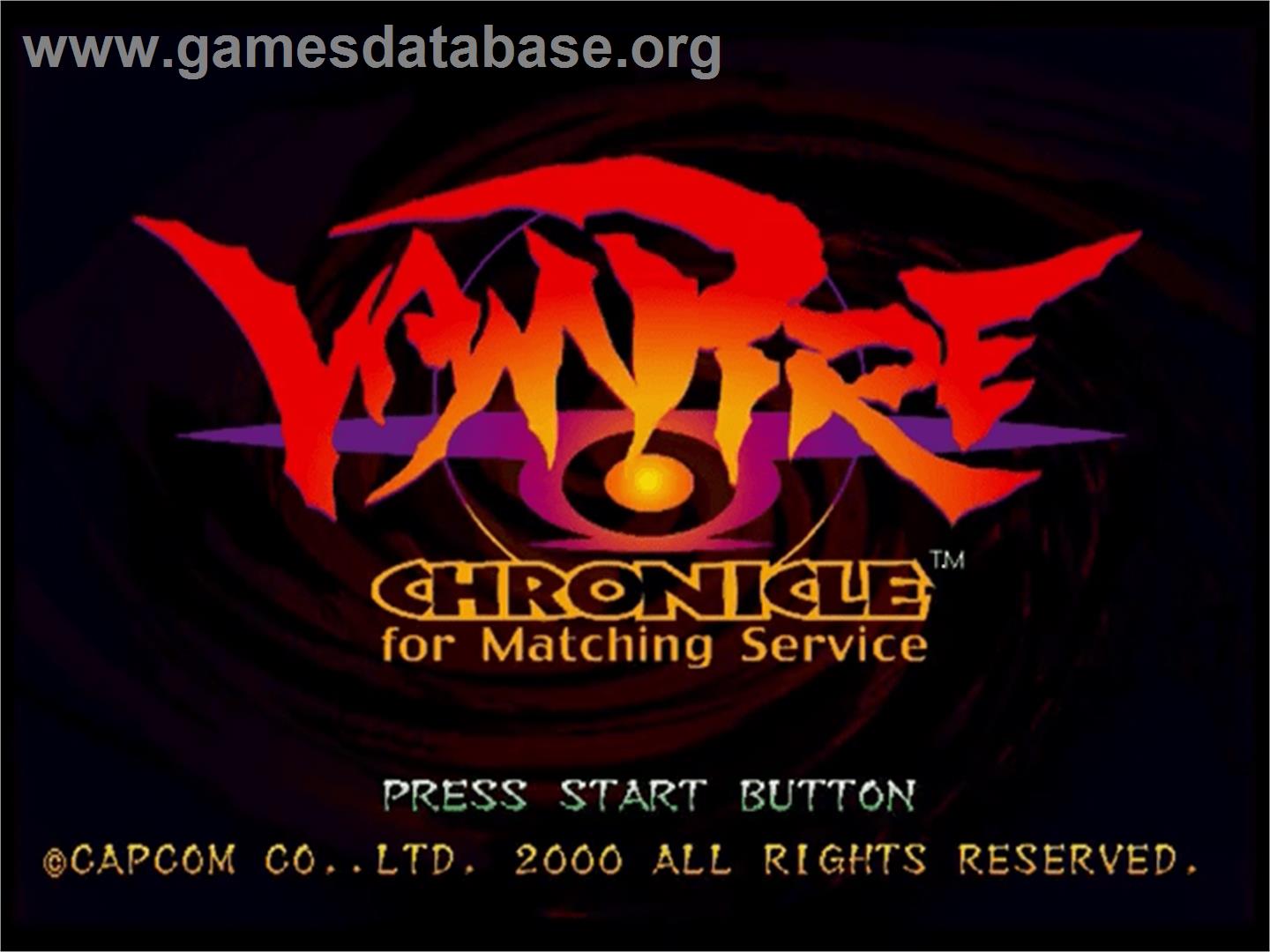 Vampire Chronicle For Matching Service - Sega Dreamcast - Artwork - Title Screen
