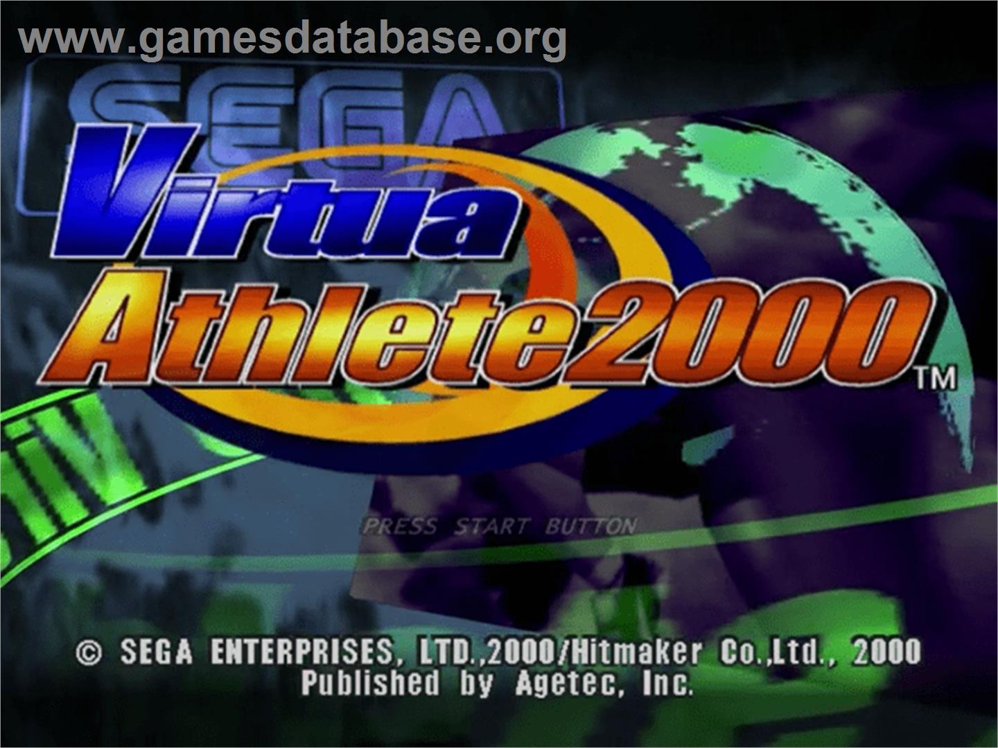 Virtua Athlete 2K - Sega Dreamcast - Artwork - Title Screen