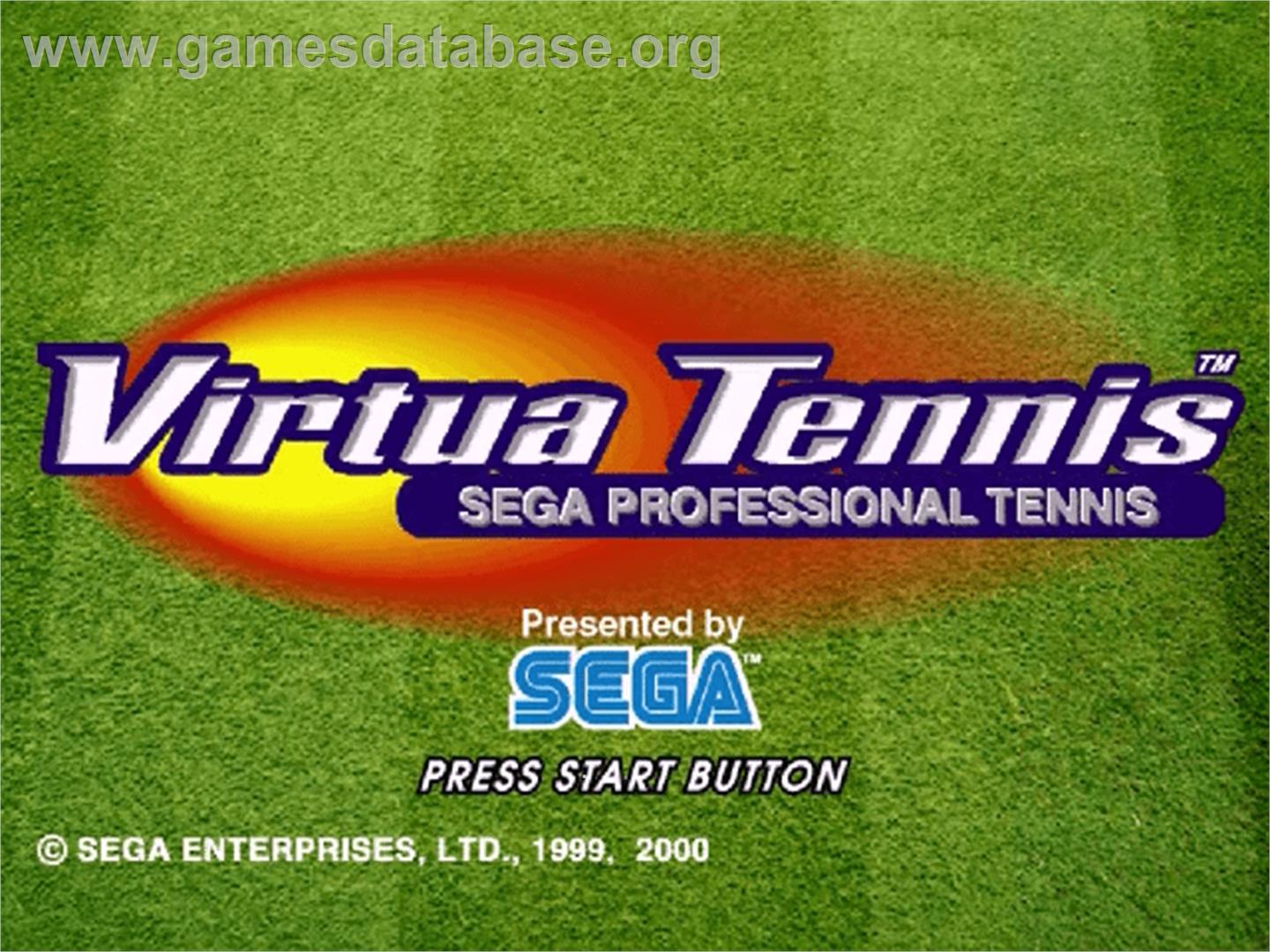 Virtua Tennis - Sega Dreamcast - Artwork - Title Screen